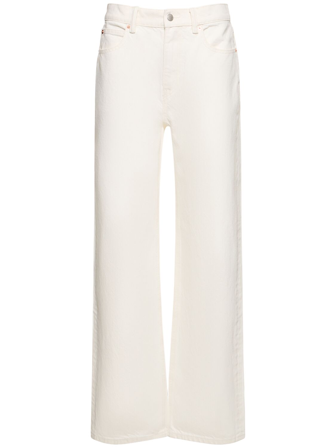 Alexander Wang Mid Rise Relaxed Straight Pants In White