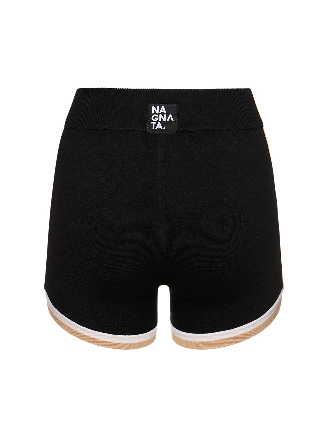 Shop Nagnata Retro High Waist Shorts In Black