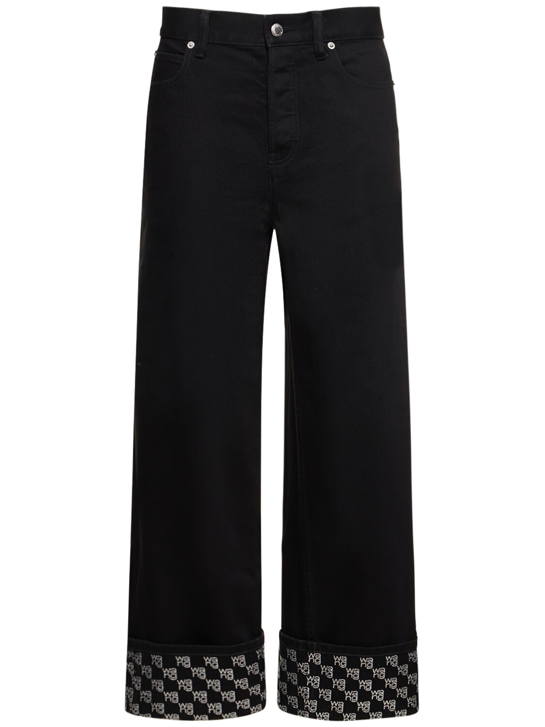 Alexander Wang Embellished Straight Jeans In Black