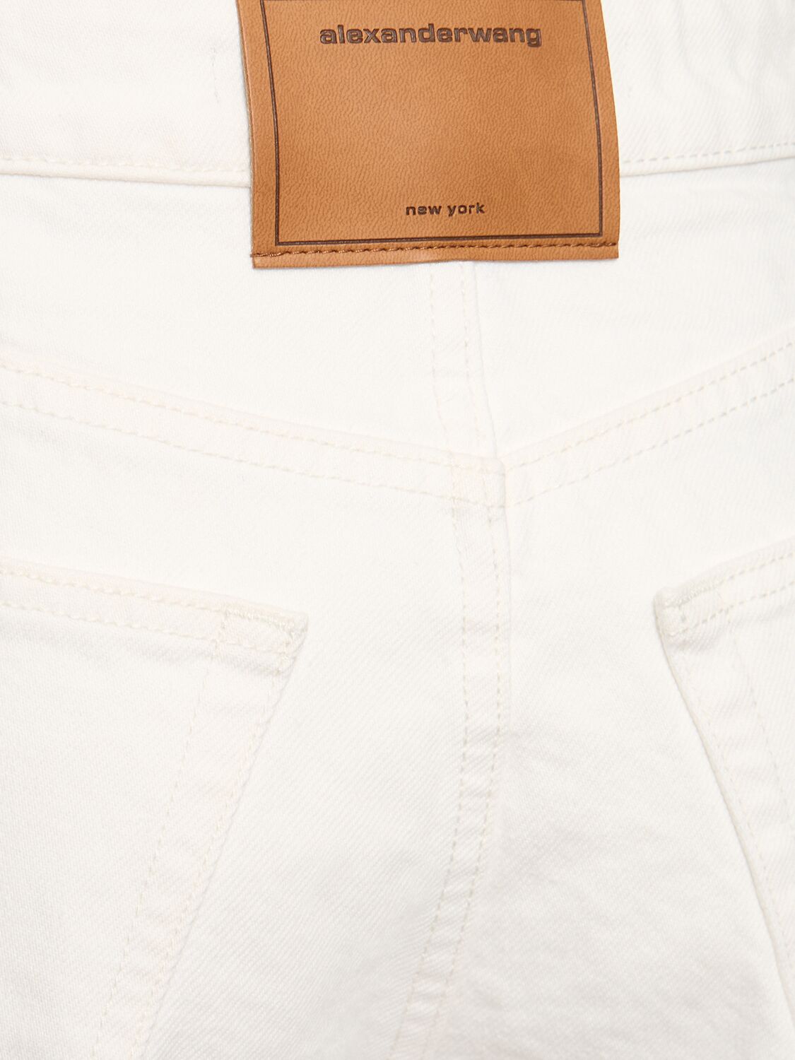 Shop Alexander Wang High Rise Cotton Shorts In White