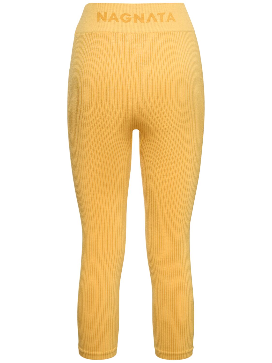 Shop Nagnata Surya High Waist Leggings In Yellow