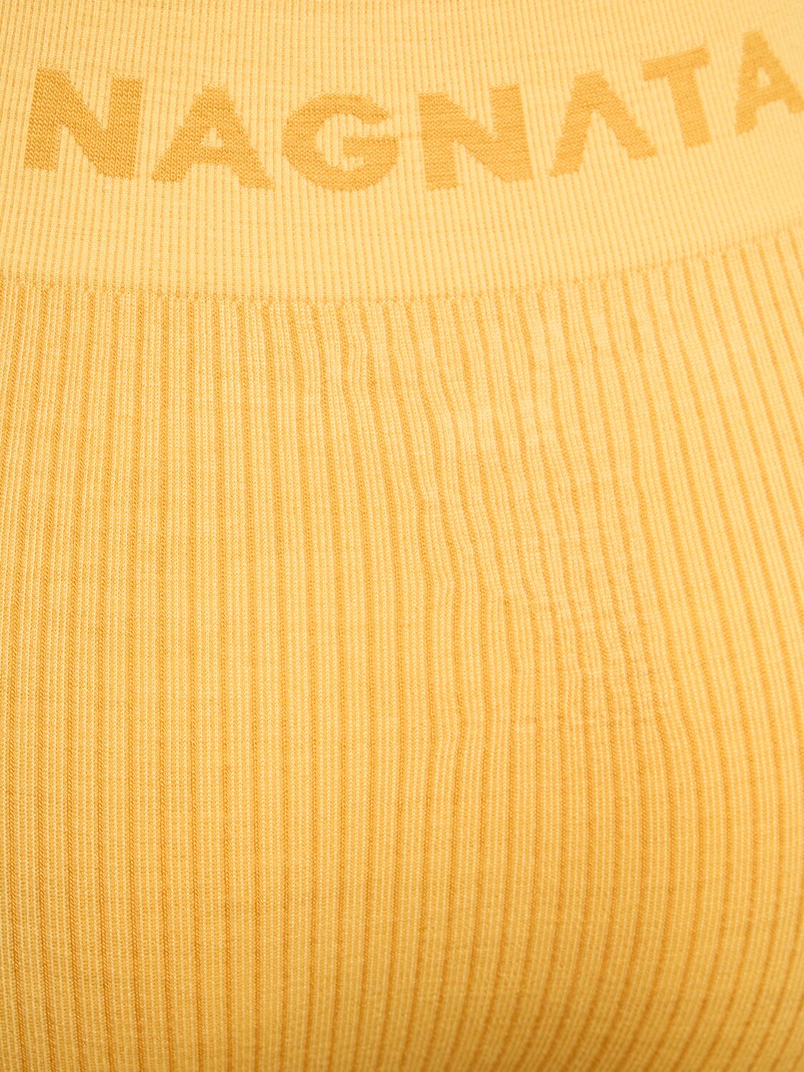 Shop Nagnata Surya High Waist Leggings In Yellow