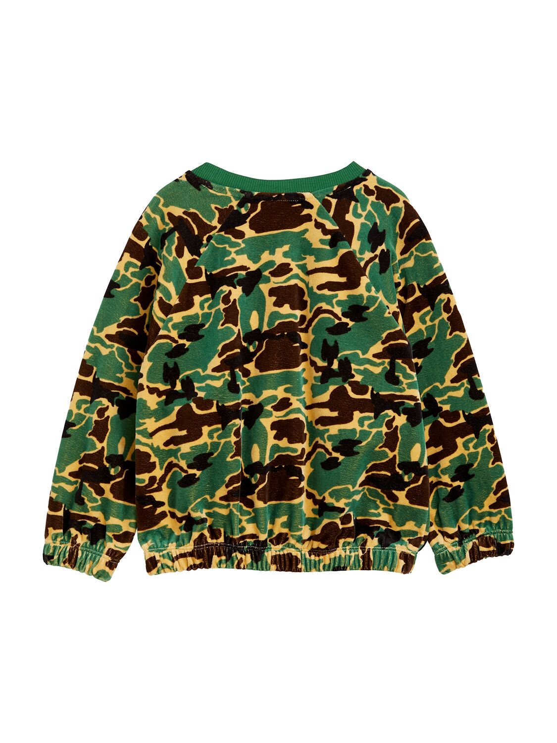 Shop Mini Rodini Camo Print Organic Cotton Sweatshirt In Military Green