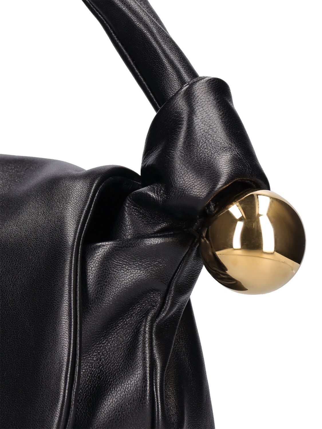 Shop Jil Sander Sphere Nappa Leather Shoulder Bag In Black