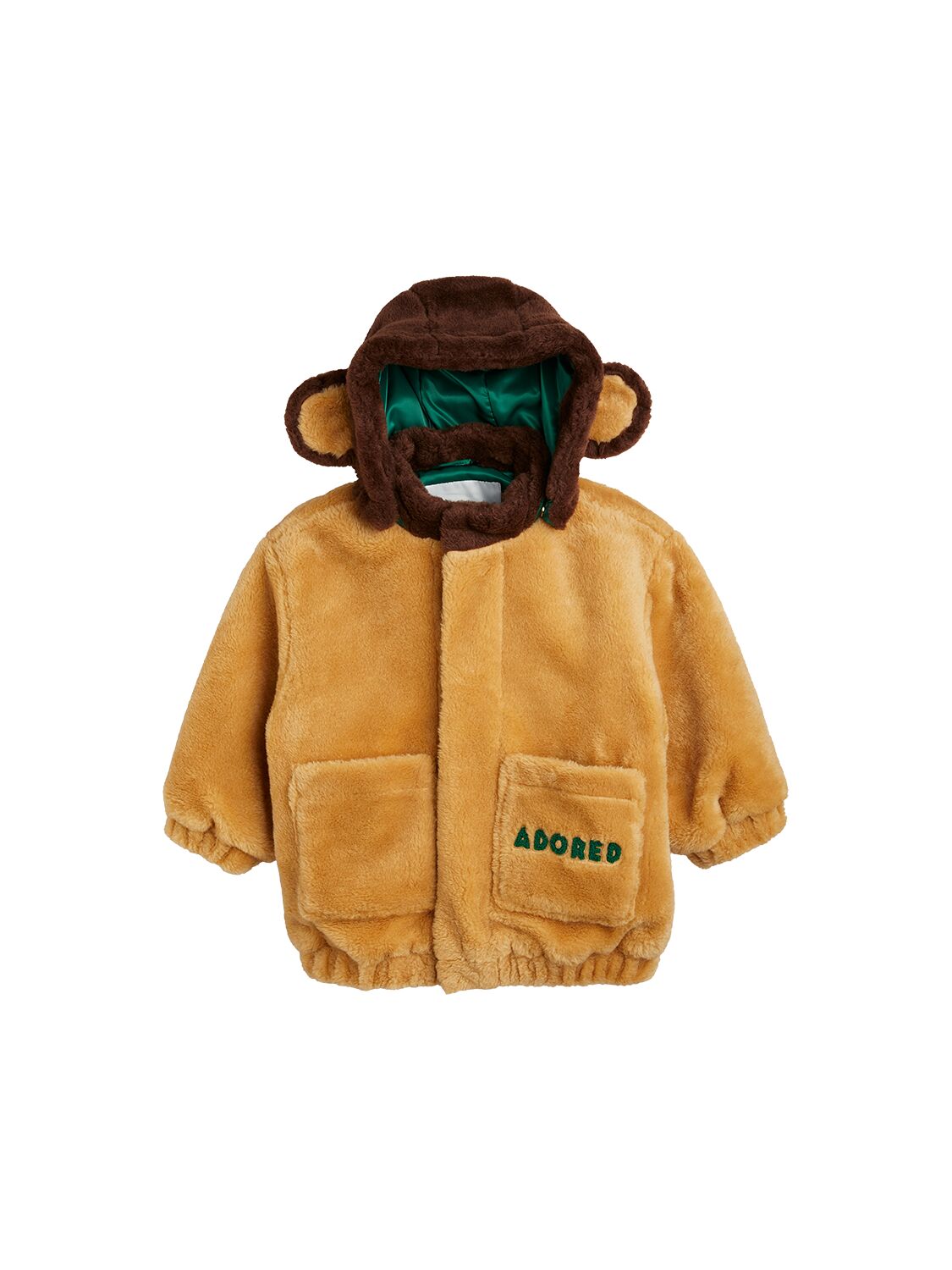 Image of Recycled Teddy Hooded Jacket W/ Ears