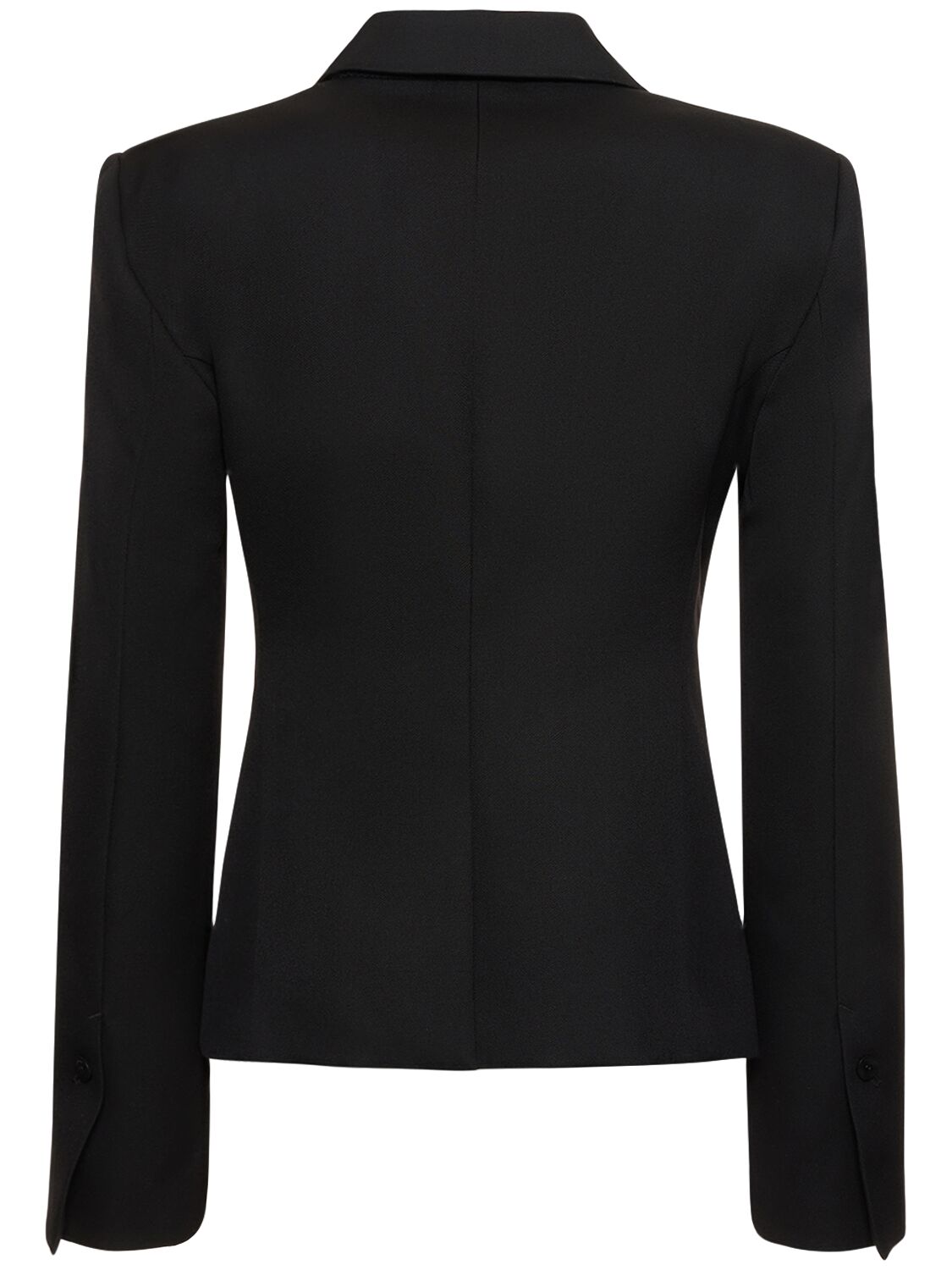 Shop Ferragamo Tailored Single Breasted Wool Blazer In Black
