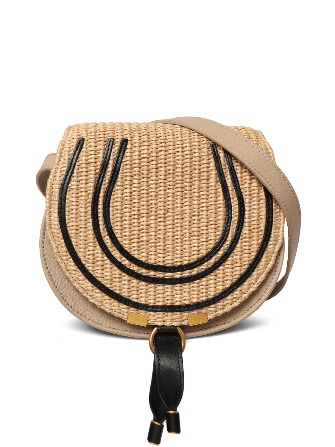 Chloé Marcie Leather Shoulder Bag In Hot Sand