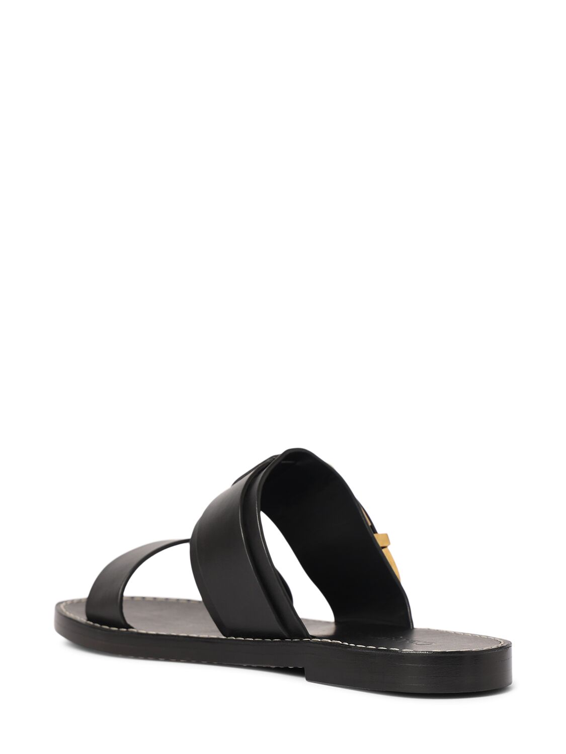 Shop Chloé 10mm Rebecca Leather Sandals In 블랙