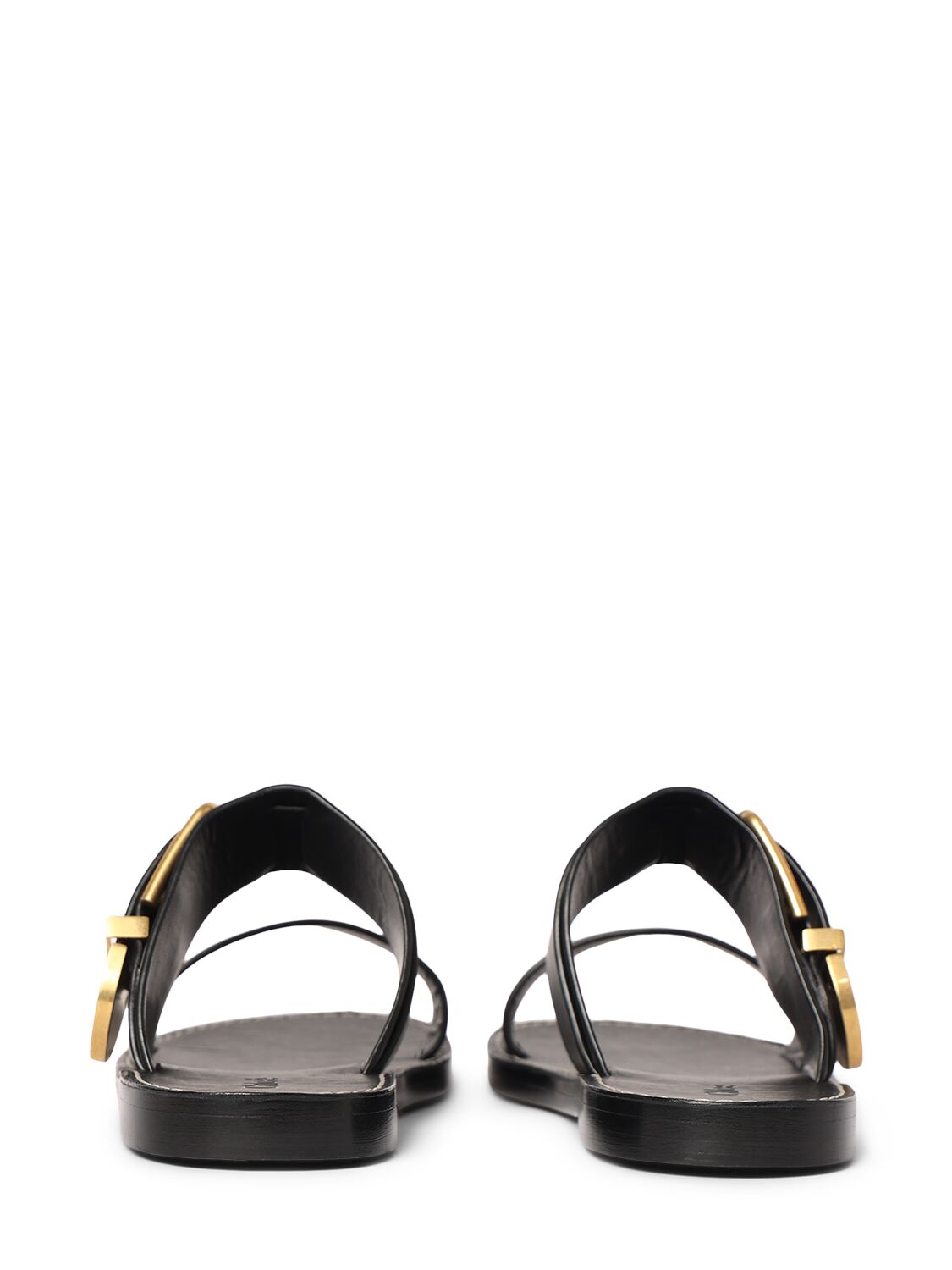 Shop Chloé 10mm Rebecca Leather Sandals In 블랙