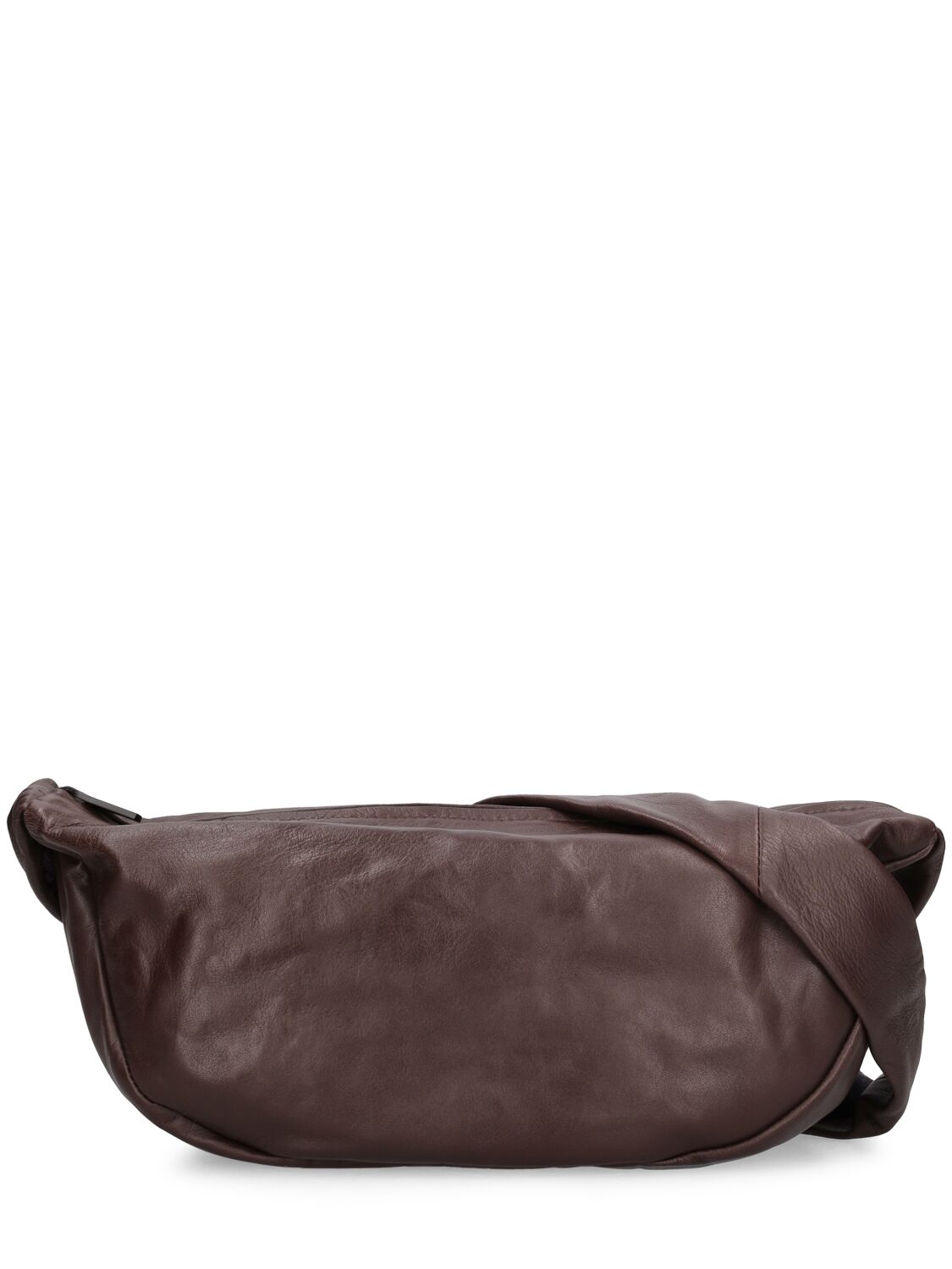 St.agni Soft Crescent Leather Shoulder Bag In Chocolate