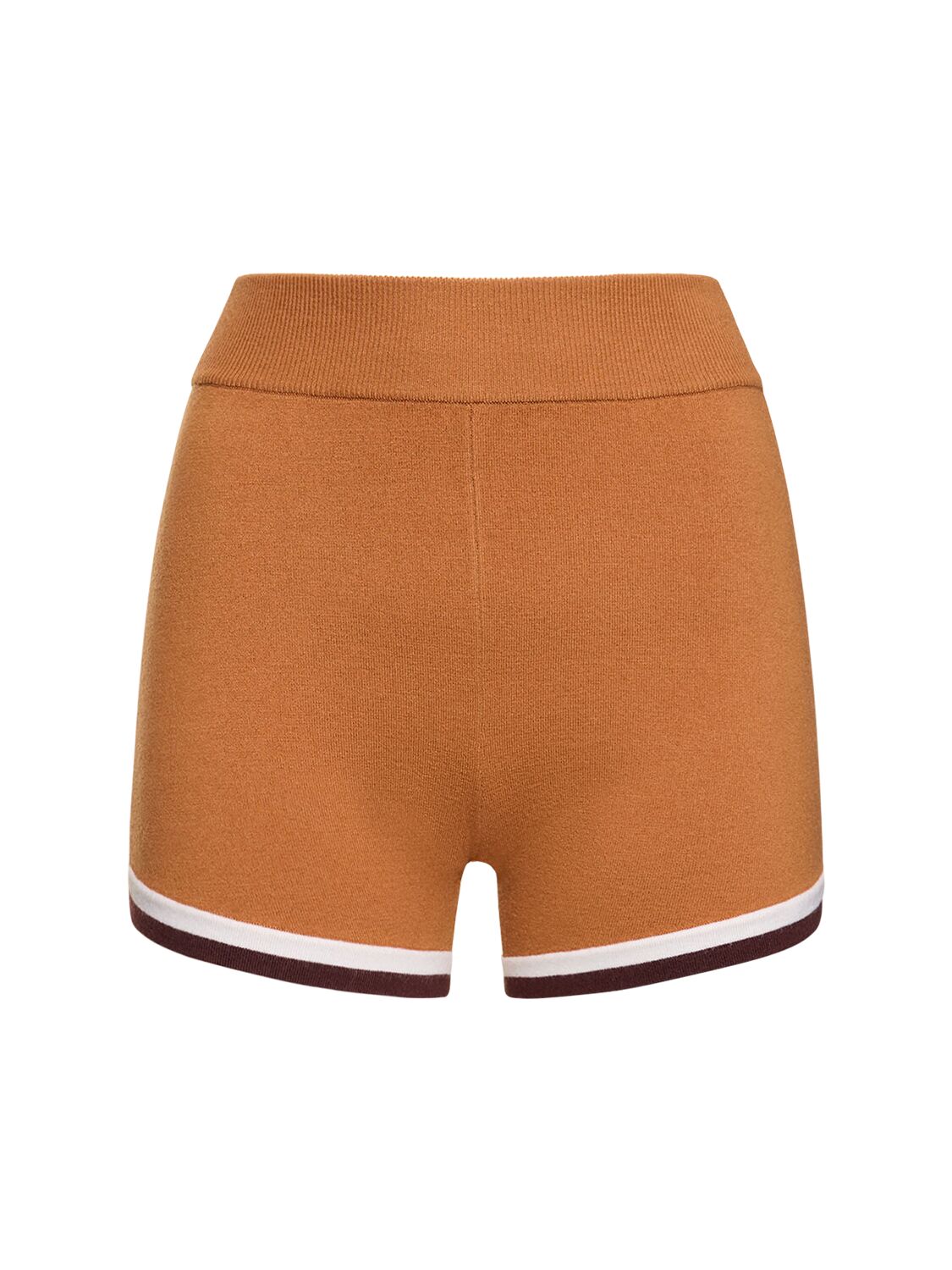 Nagnata Retro High Waist Shorts In Brown