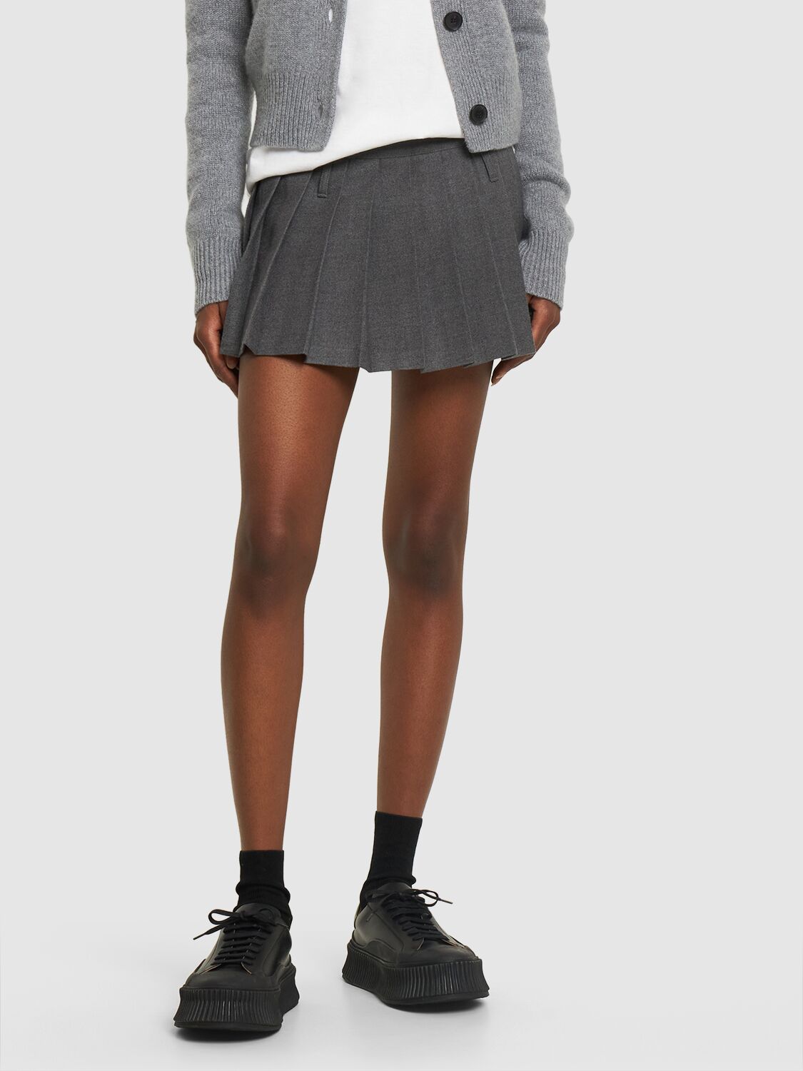 JIL SANDER 40MM VULCANIZED LEATHER SNEAKERS 