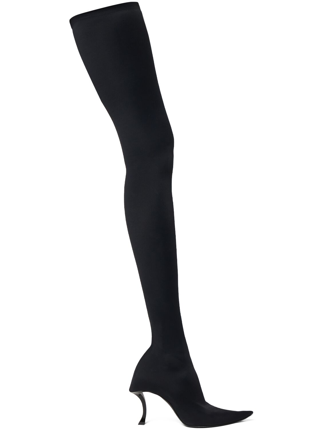 Balenciaga 100mm Hourglass Nylon Blend Boots In Black