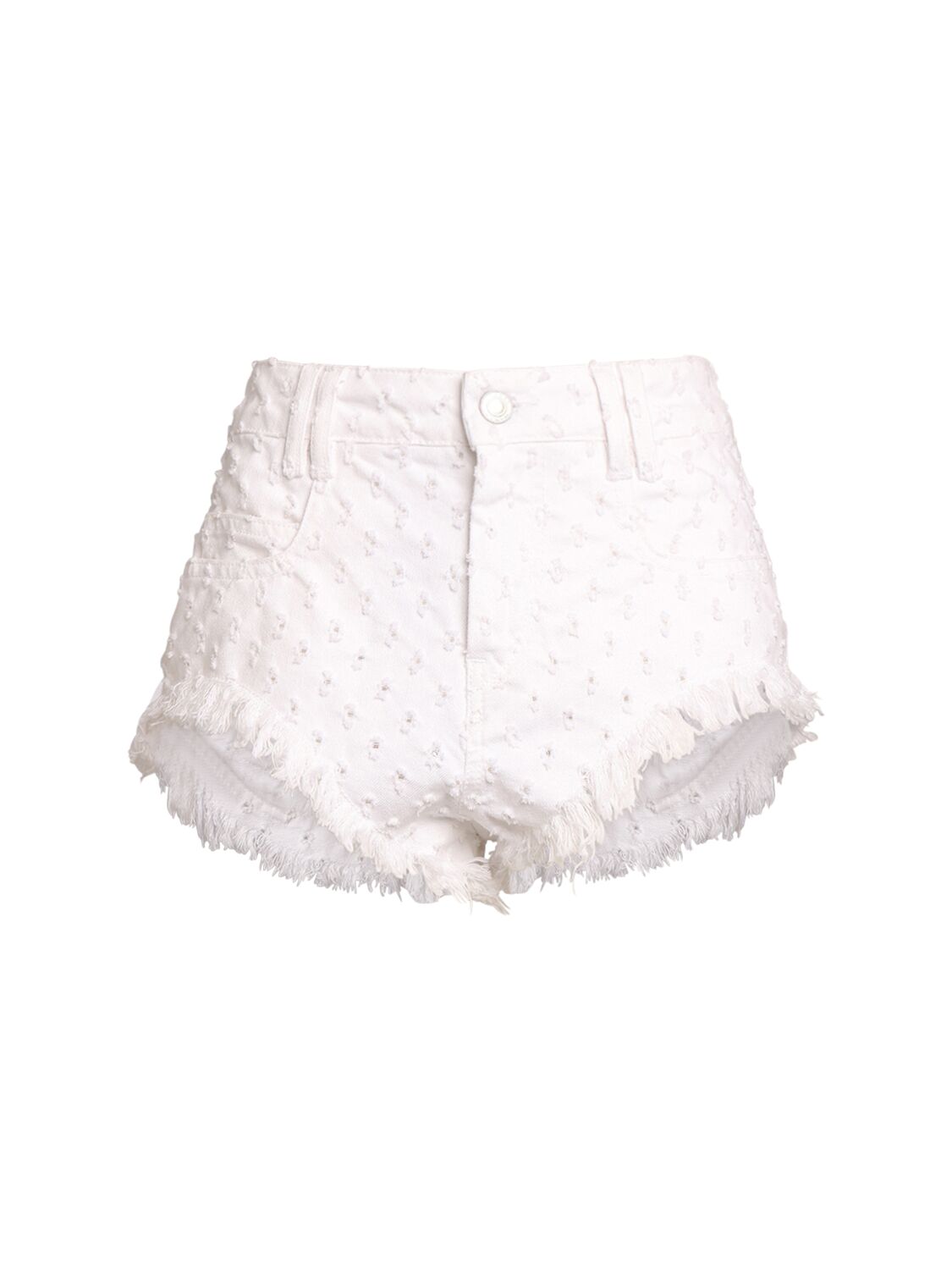 Isabel Marant Aneida Cotton Denim Shorts In White