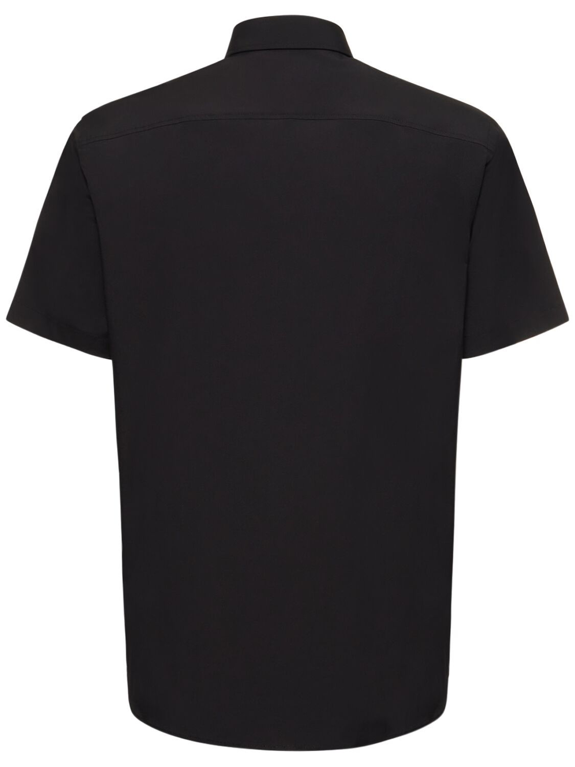 Shop Burberry Sherfield Slim Fit Cotton Blend Shirt In Black