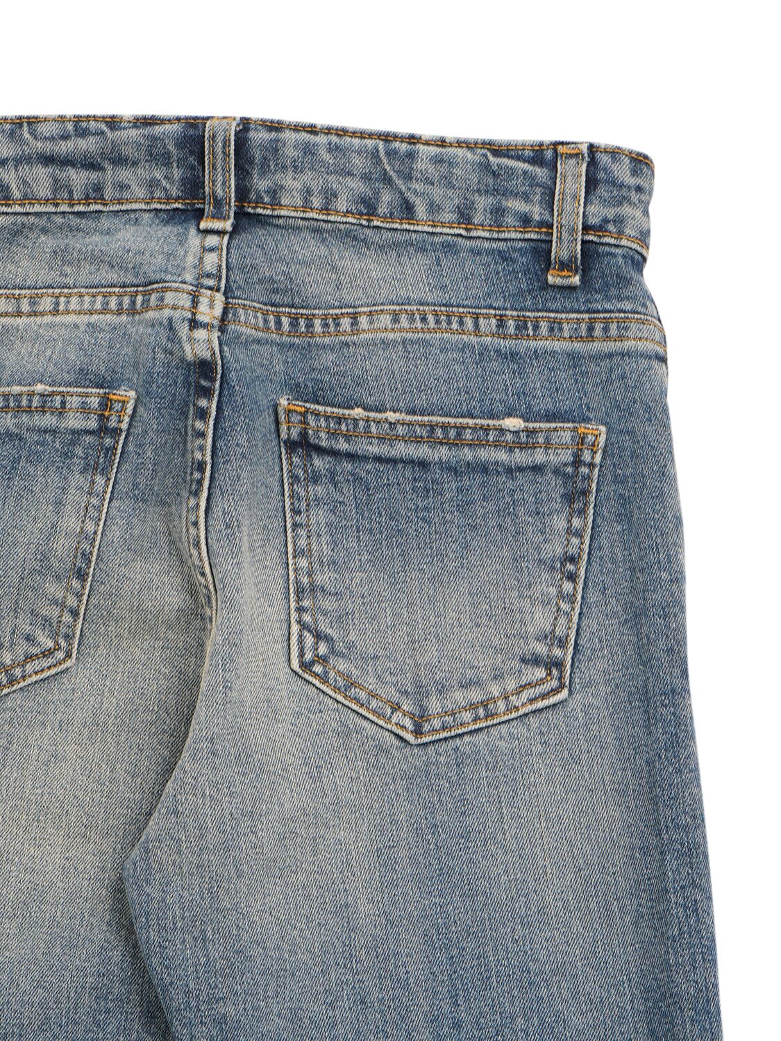 Shop Golden Goose Medium Stonewashed Cotton Denim Jeans In Medium Blue
