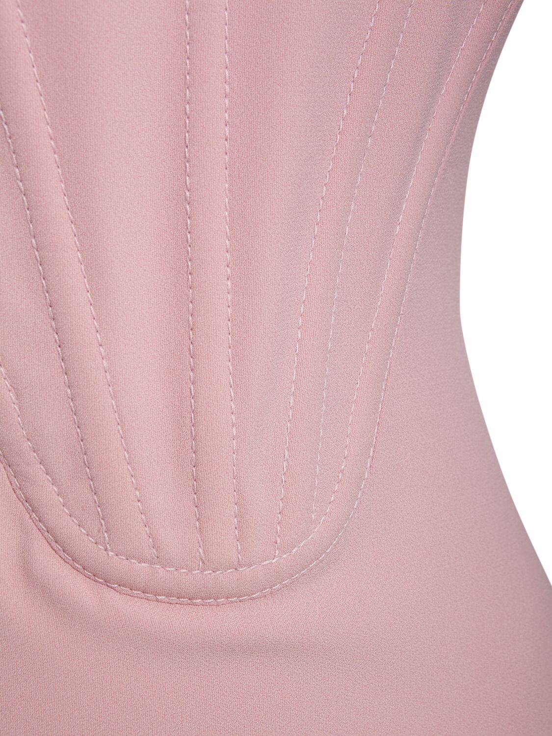 Shop Versace Sleeveless Satin Bustier Mini Dress In Pink