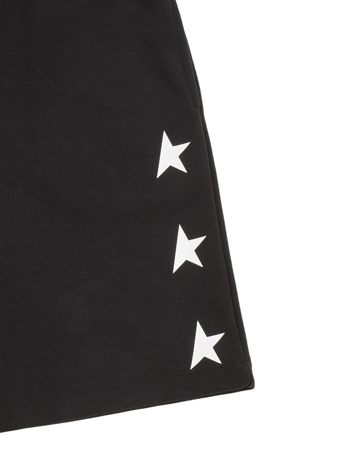 Golden Goose Black Cotton Diego Bermuda Shorts In Black,white
