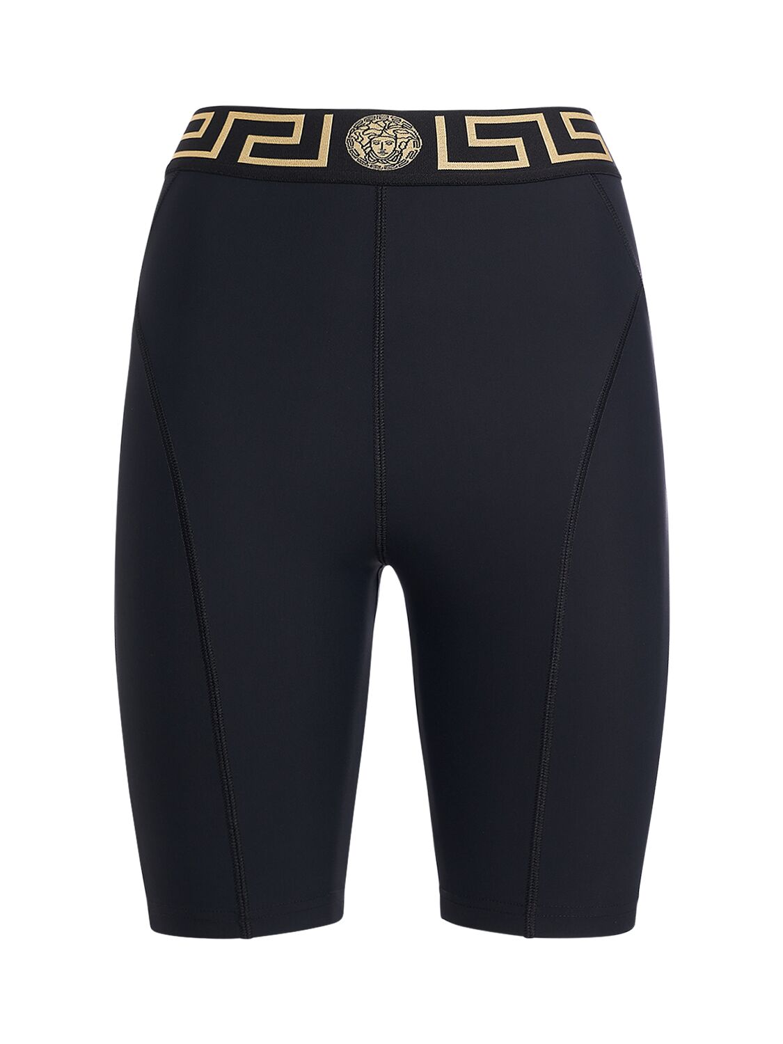 Versace Greca Lycra Bike Shorts In Black