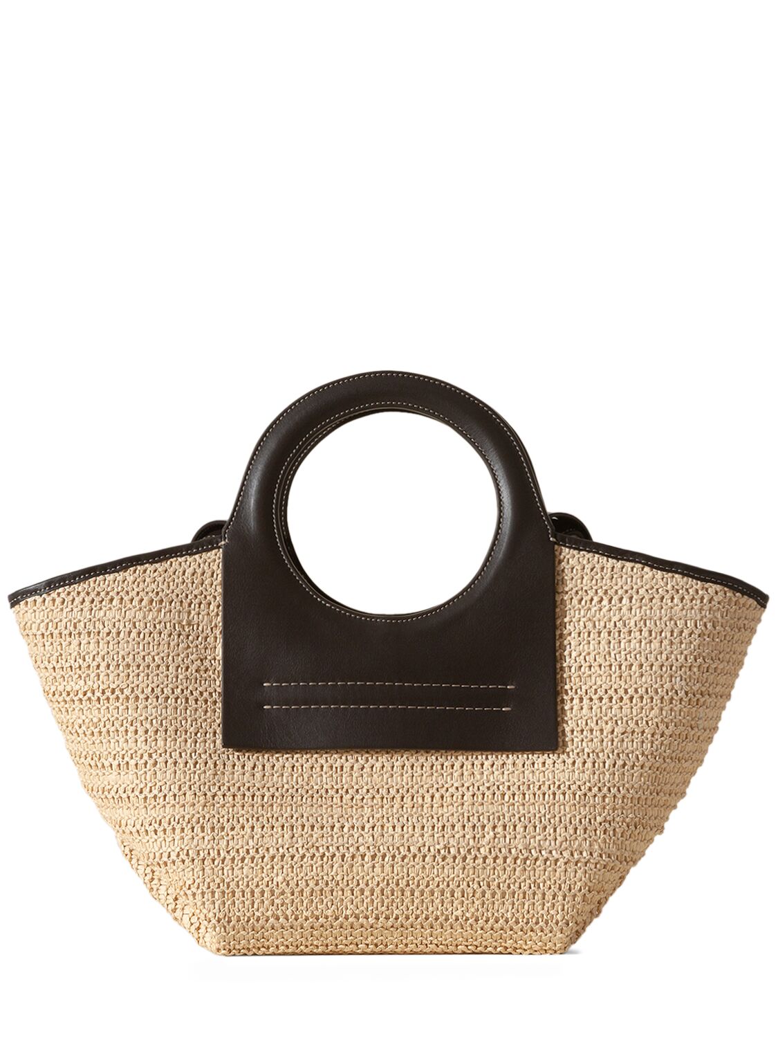 Image of Small Cala Raffia Top Handle Bag