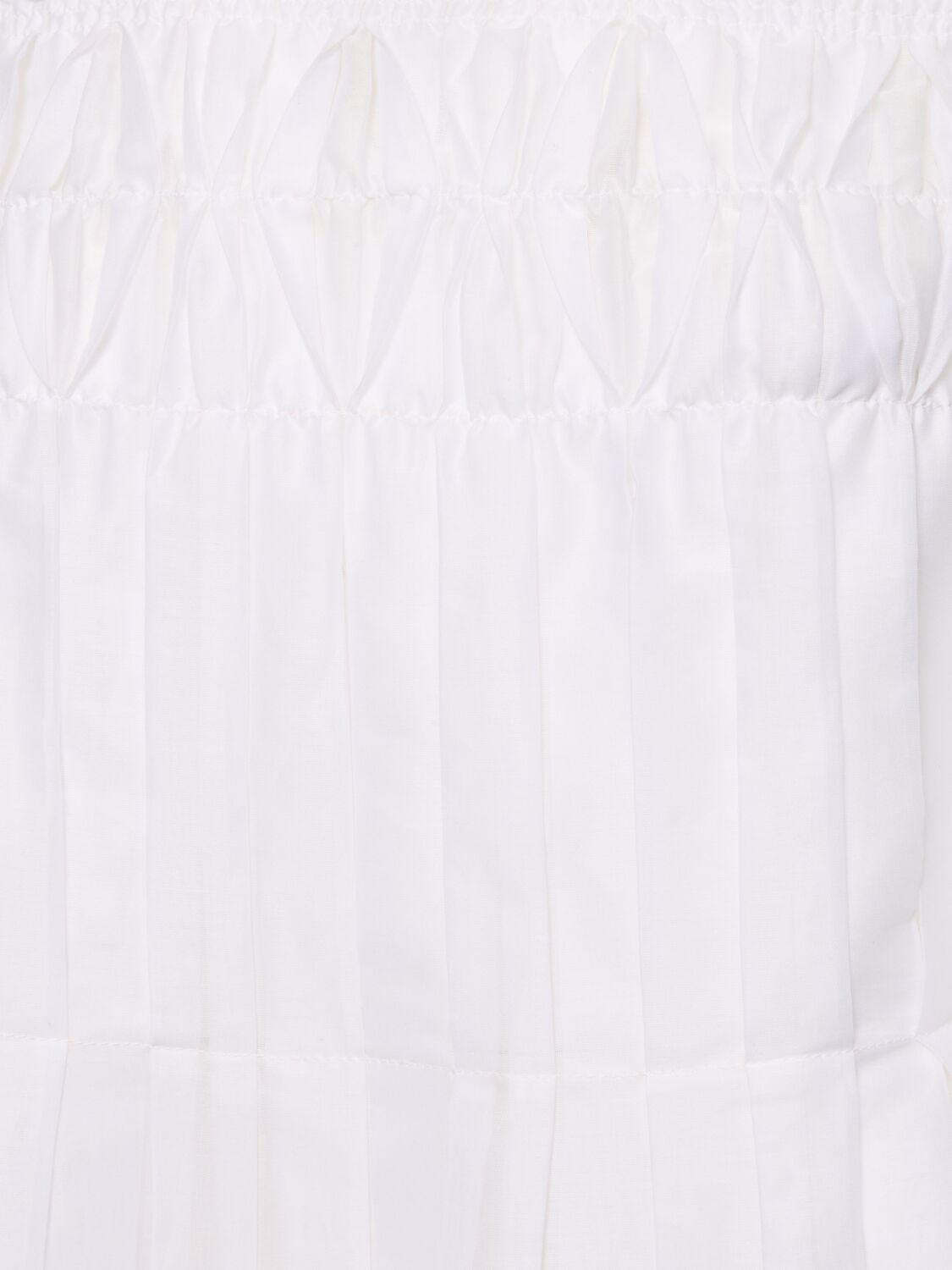 Shop Alberta Ferretti Ruffled Cotton Organza Shirt In White