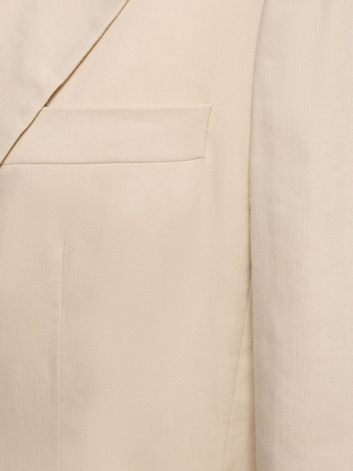 Shop Alberta Ferretti Viscose & Linen Stretch Twill Jacket In Ivory