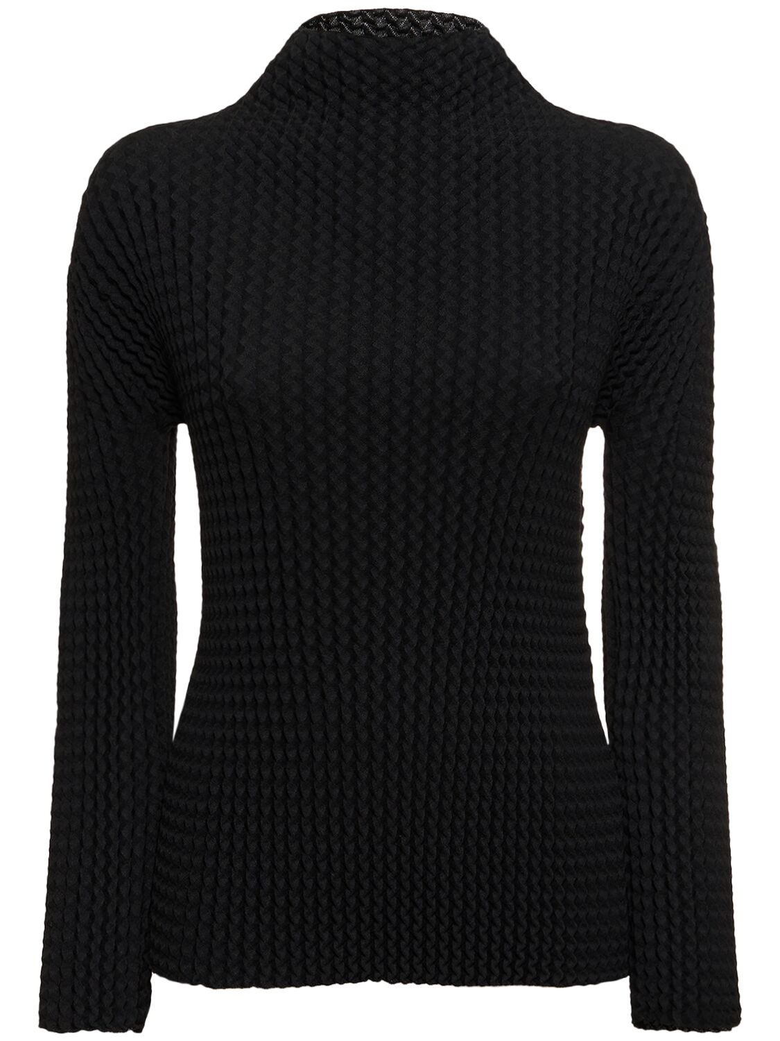 ISSEY MIYAKE SPONGY JERSEY LONG SLEEVE TOP