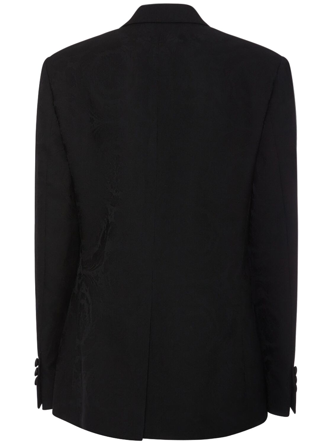 Shop Versace Barocco Tailored Wool Jacket In Black