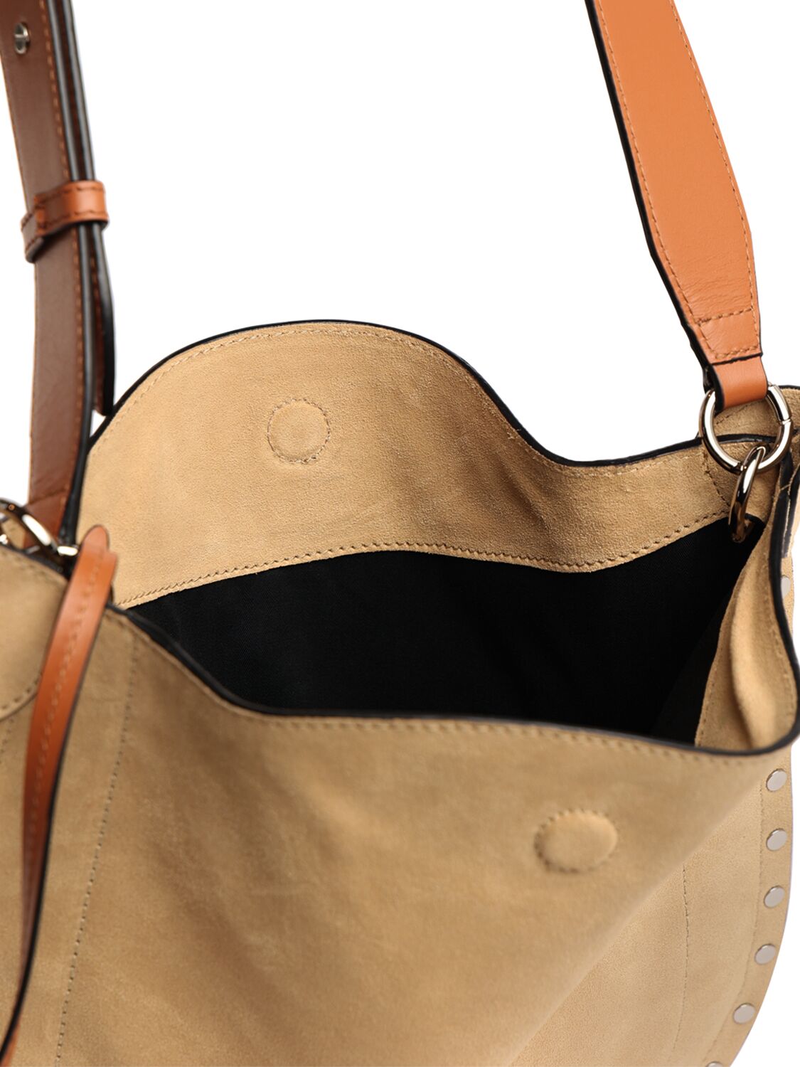 Shop Isabel Marant Oskan Soft Suede Shoulder Bag In Toffee