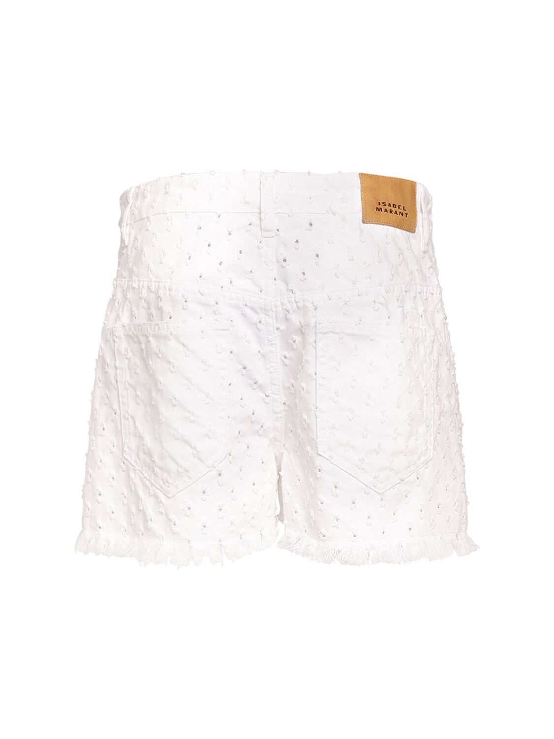 Shop Isabel Marant Lesia Cotton Denim Shorts In White