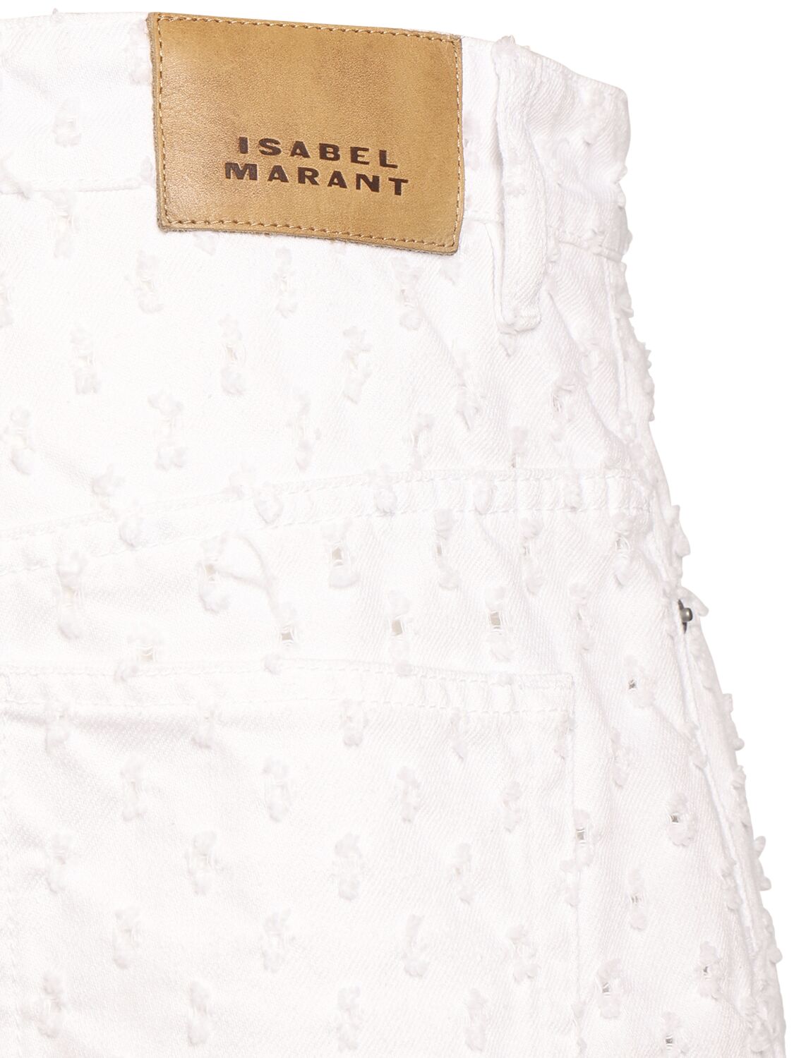 Shop Isabel Marant Lesia Cotton Denim Shorts In White