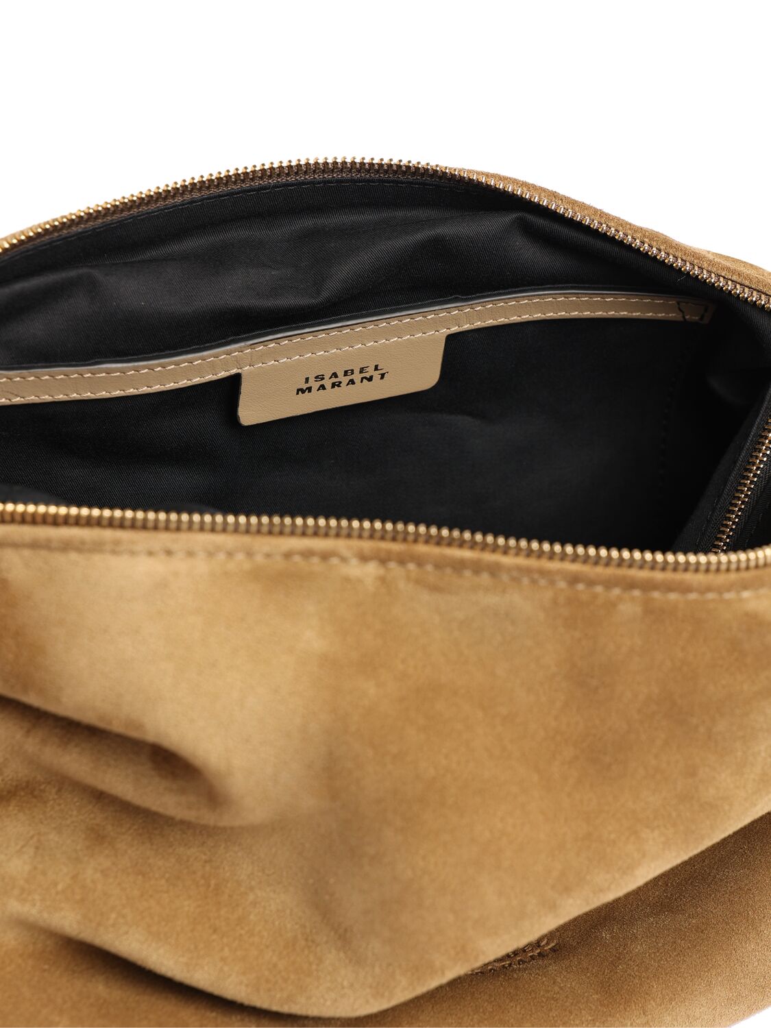 Shop Isabel Marant Leyden Suede Shoulder Bag In Taupe