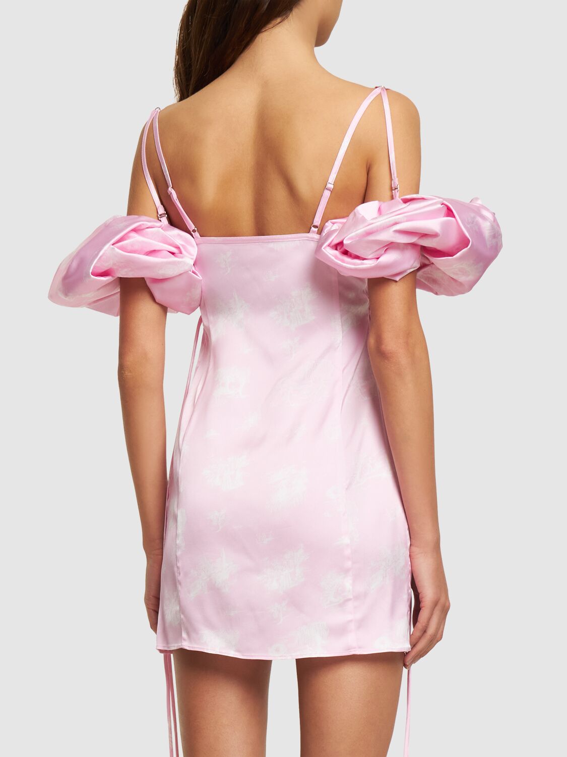 JACQUEMUS LA MINI ROBE CHOUCHOU SATIN MINI DRESS 