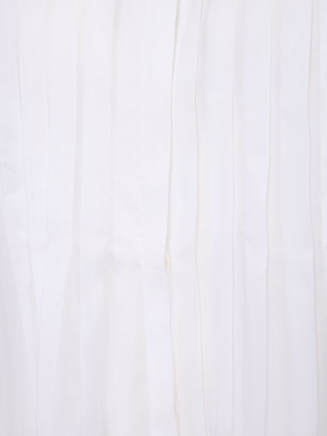 Shop Alberta Ferretti Draped Cotton Organza Long Shirt Dress In White