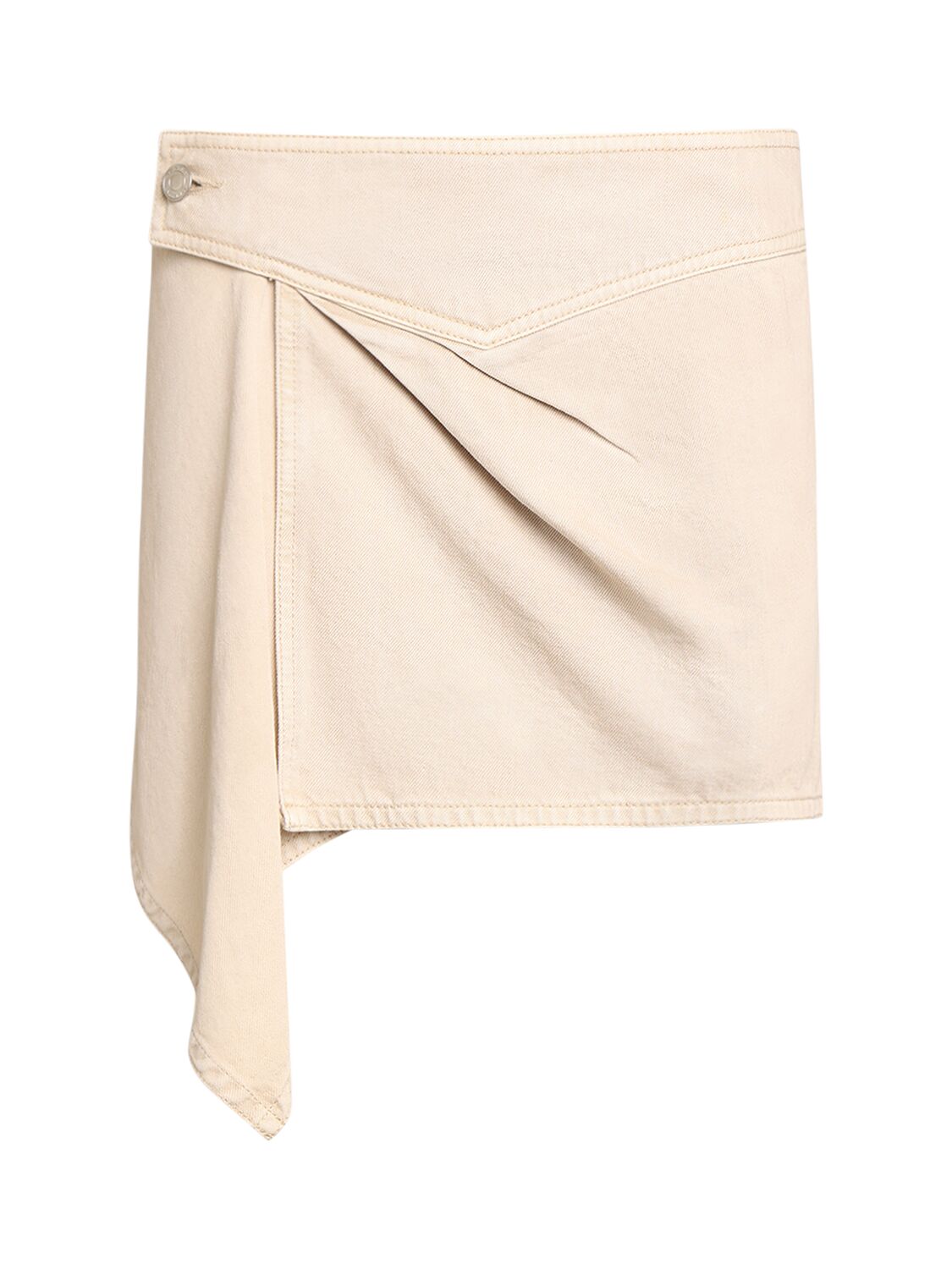 Isabel Marant Junie Cotton Mini Skirt In Neutral