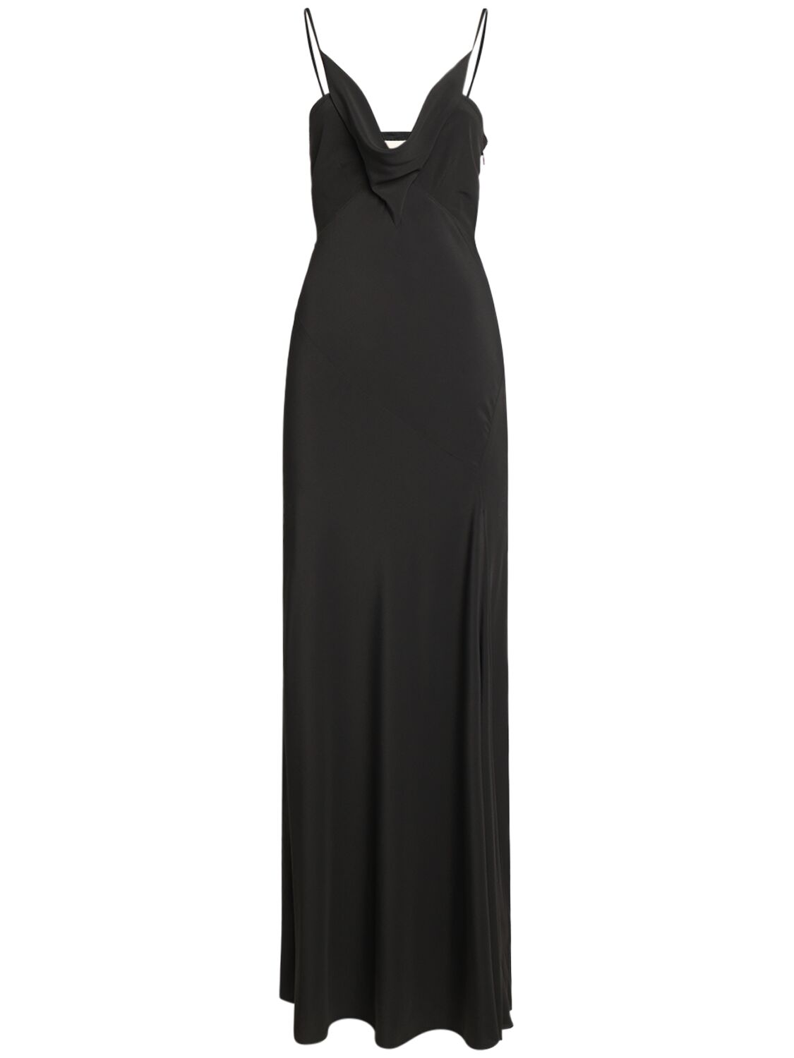 Isabel Marant Kapri Acetate & Silk Long Dress In Black