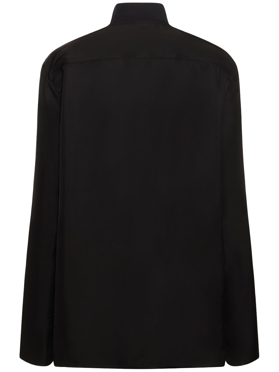 Shop Jil Sander Fluid Viscose Twill Shirt Jacket In Black