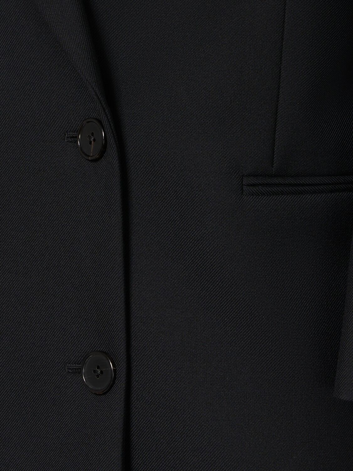 The Row Timoty Double Breast Wool Jacket In 黑色