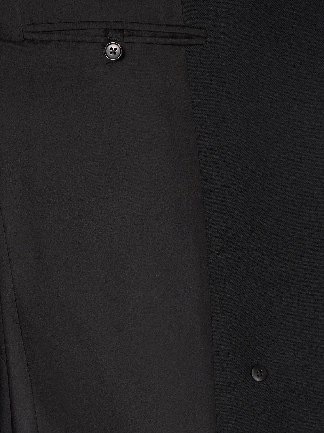 The Row Timoty Double Breast Wool Jacket In 黑色