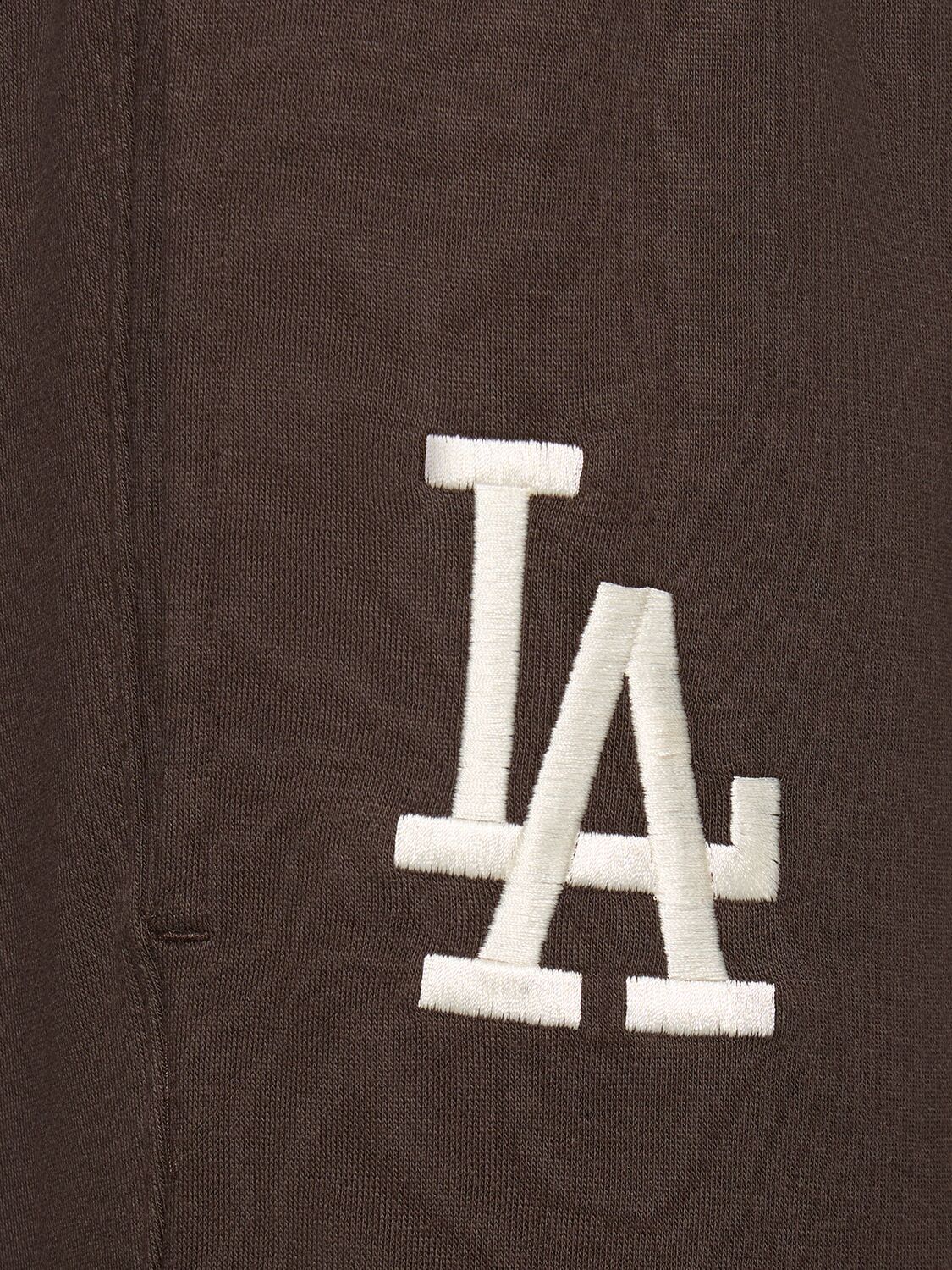 Shop New Era League Essentials La Dodgers Joggers In Brown,white
