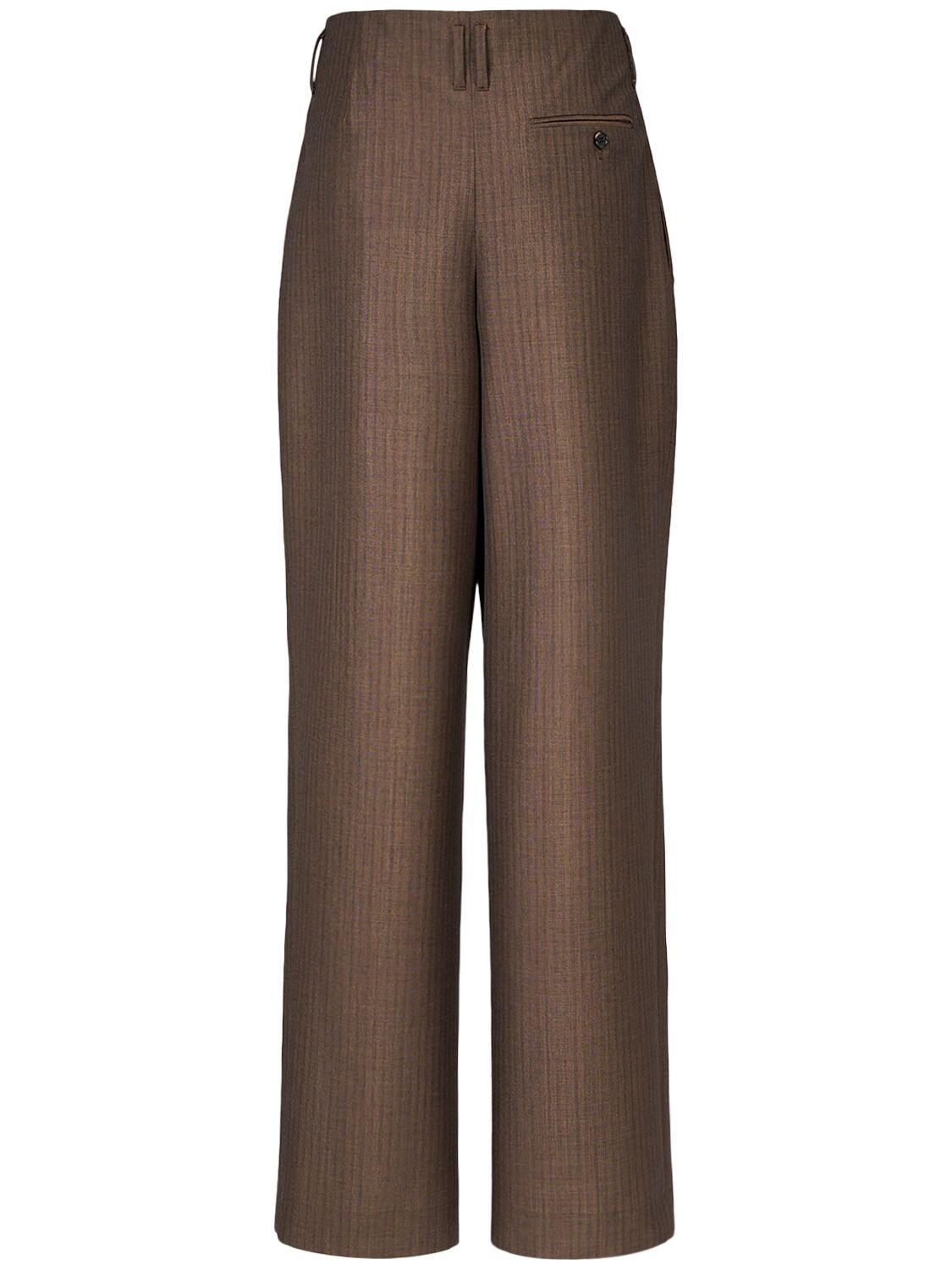 The Row Lonan Mohair & Wool Wide Pants In 深米黄色