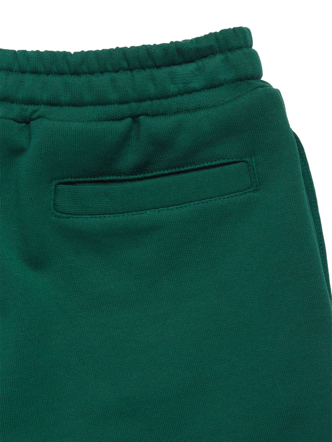Shop Dolce & Gabbana Logo Cotton Jersey Shorts In Dunkelgrün