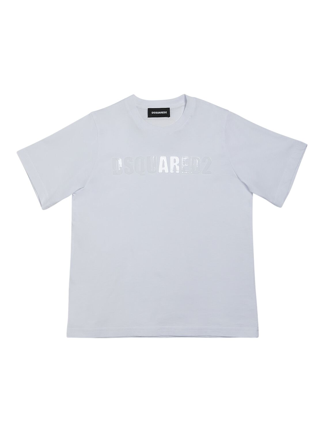 Dsquared2 Kids' Cotton Jersey Logo T-shirt In White