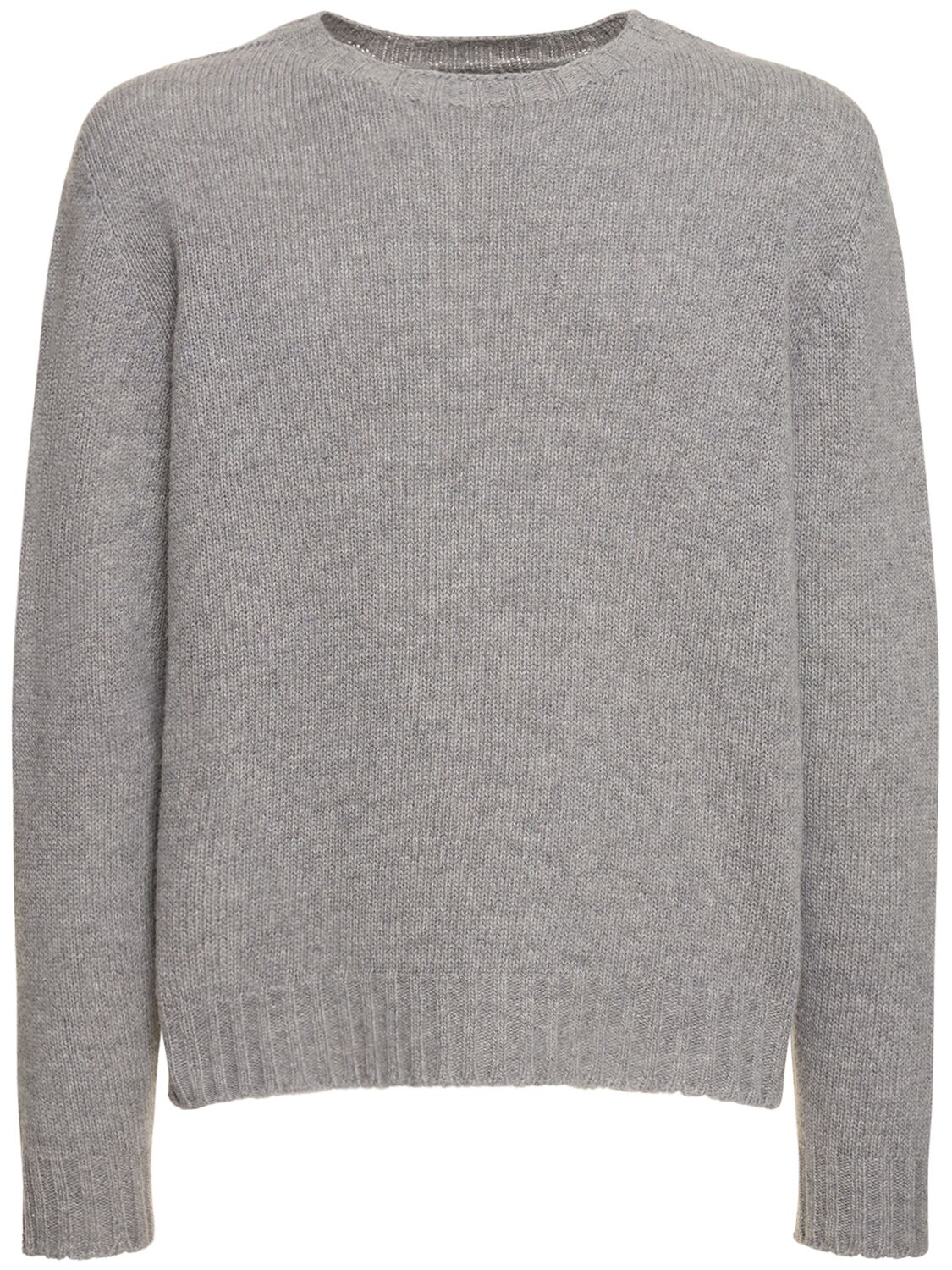 Curved Logo Wool Blend Sweater
