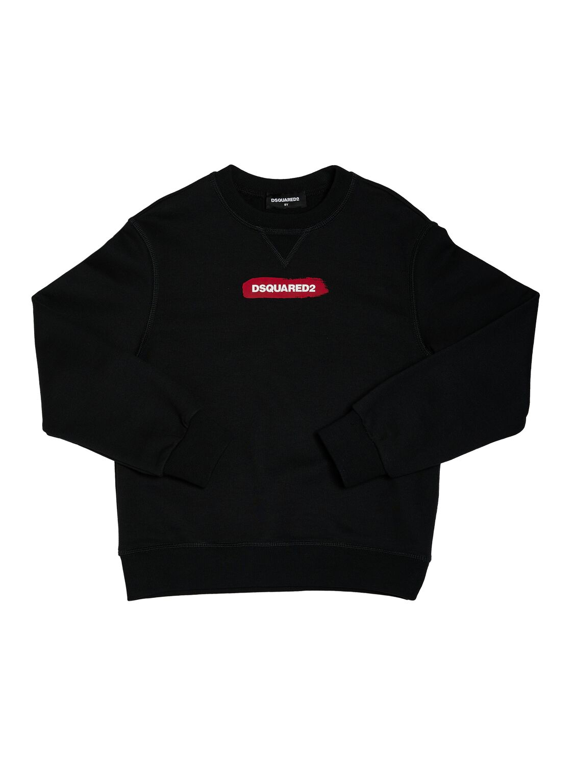 Dsquared2 Kids' Logo Print Cotton Sweatshirt In Black