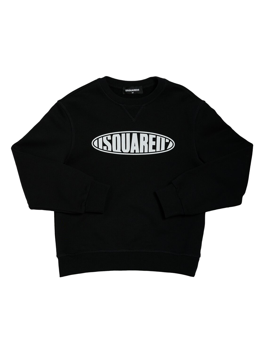 Dsquared2 Kids' Logo Print Cotton Sweatshirt In Black