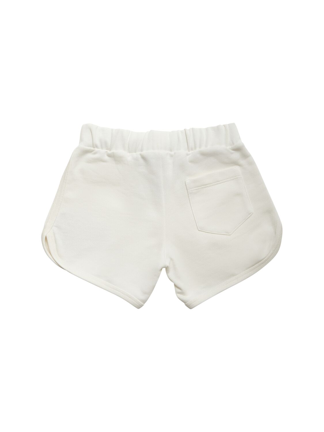 Shop Versace Embroidered Cotton Jersey Shorts In Weiss