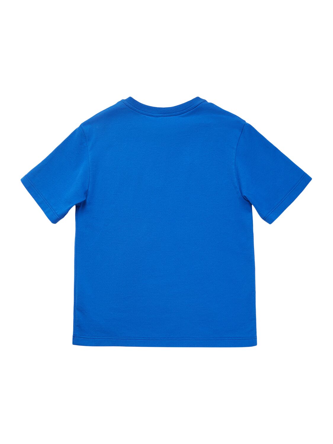 Shop Dolce & Gabbana Logo Embroidered Cotton Jersey T-shirt In Blau