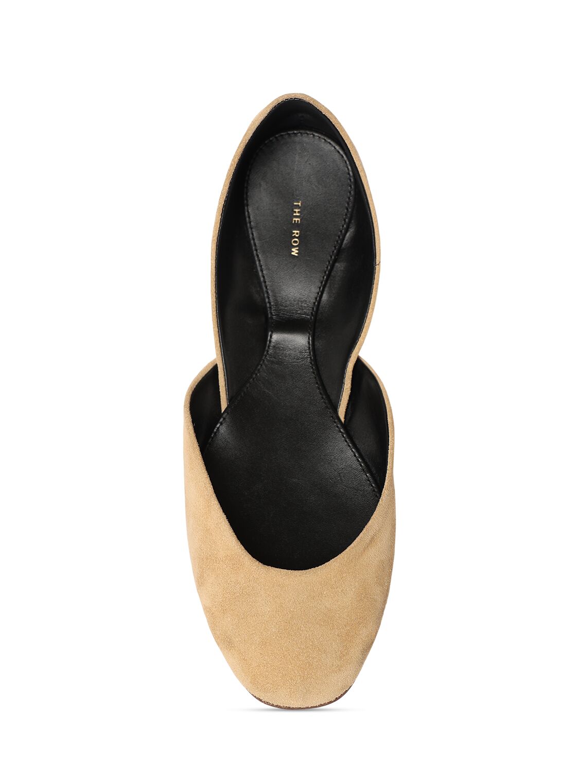 Shop The Row 10mm Gemma Suede Ballet Flats In 米黄色