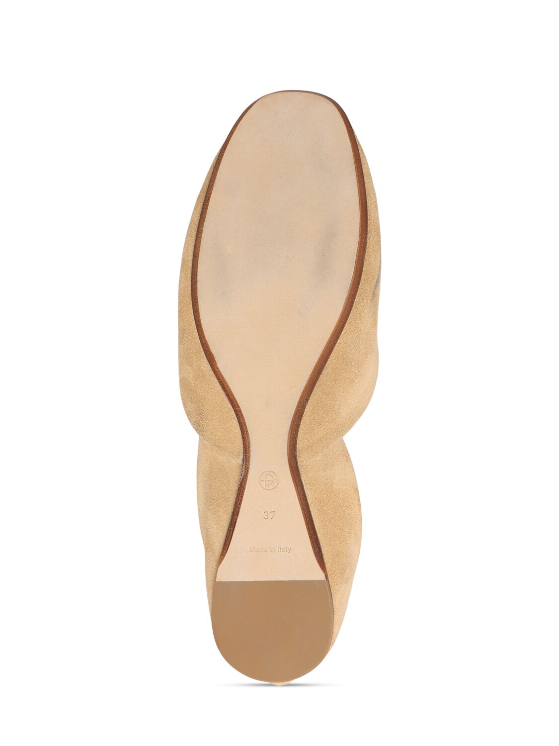 Shop The Row 10mm Gemma Suede Ballet Flats In 米黄色